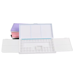 Xin Bowen boîte à <span class=keywords><strong>palette</strong></span> aquarelle boîte <span class=keywords><strong>de</strong></span> peinture hydratante <span class=keywords><strong>palette</strong></span> d'art <span class=keywords><strong>gouache</strong></span> acrylique étanche à 24 grilles - Product Image 3