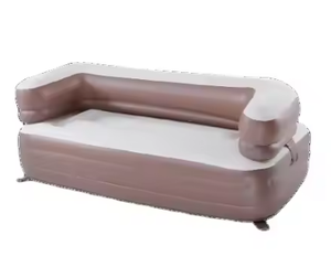 Открытый двойной надувной диван-кровать роскошный Флокированный ПВХ матрас для взрослых пляж Кемпинг водонепроницаемый износостойкий надувной диван - Product Image 2