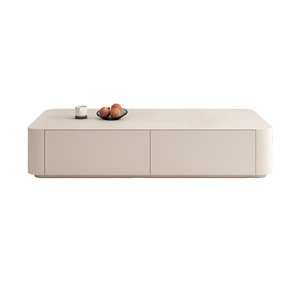 Tavolino da Caffè in Stile Crema per Soggiorno con Spazi Ridotti, Adatto per Uso Domestico, Tavolo da Pranzo Rettangolare - Product Image 6