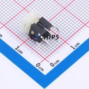 TSL06121-083B330BF-1BE1-002F Tactile Switch Through hole-6P,6x6mm Switch Single Pole Single Throw Round Button 1.8N 6mm - Product Image 2