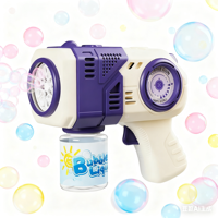 Pistolets à bulles jouet à savon pour enfants pistolet à bulles électrique avec lumière automatique Parent-enfant pistolet à bulles extérieur pour jouets