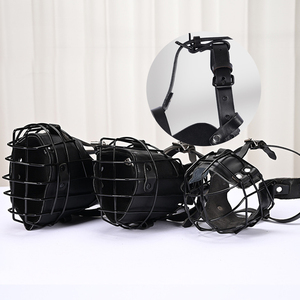 도매 블랙 조절 가능한 통기성 럭셔리 개 총구 소가죽 - Product Image 4