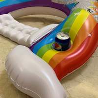 Chaise Flottante Gonflable pour Fêtes de Fin d'Année, Vacances à la Plage, au Lac ou à la Piscine, pour Adultes et Enfants