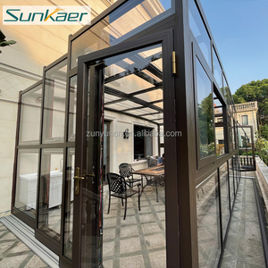 Diseño moderno de alta resistencia cubierta de aluminio personalizada para Patio al aire libre <span class=keywords><strong>porche</strong></span> Patio recinto con techo de vidrio fijo - Product Image 5