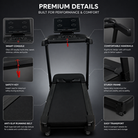 Caminadora K-FIT GSTH-5210 con Inclinación Automática de 20 Niveles, 20 km/h, Motor de 4.5 HP, 24 Programas, Música por Bluetooth, Carga Inalámbrica, Gimnasio en Casa