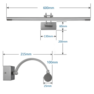 Lámpara de Pared LED de Diseño Moderno, Iluminación para Cuadros, IP44, Lámpara de Pared LED para Sala de Estar, Hierro Blanco - Product Image 3