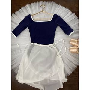 Vêtements d'entraînement de danse, combinaison de <span class=keywords><strong>ballerine</strong></span> pour adulte, justaucorps à manches courtes pour femme, justaucorps en nylon et élasthanne pour l'été, gymnastique - Product Image 5