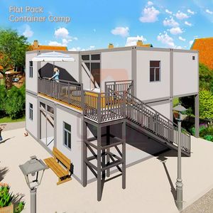 カスタマイズされたサンドイッチボード20フィートコンテナハウスシンプルな断熱材固定可能コンテナキャンプ - Product Image 2