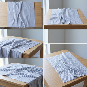 Robe pour filles en tissu écologique, coton Khadi biologique 100D, rayé, fil cardé, 70 GSM, léger, tissé à la main, respirant, séchage rapide - Product Image 3
