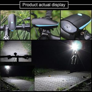 Klaxon de vélo étanche rechargeable en ABS avec batterie Li-ion et lumière LED 120 dB pour vélo électrique – Vente en gros - Product Image 2