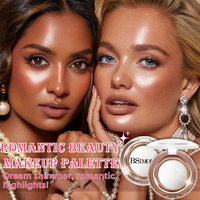 Palette de surligneur scintillant effet diamant, soyeux, facile à estomper, waterproof, contouring longue tenue, 8 teintes lumineuses, OEM ODM Marque Privée