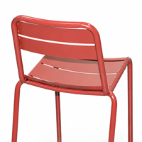Chaise de bistrot empilable en métal, résistante aux intempéries, anti-rouille, en fer, pour restaurant commercial, café, terrasse, jardin