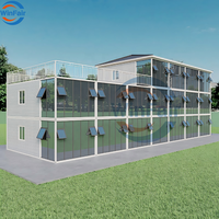 Maison conteneur préfabriquée mobile pliable à 3 étages WinFair Colombie pour dortoir, bureau, camp / Certifiée CE