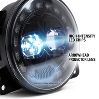 Nouveaux phares antibrouillard YD de 4 pouces pour Wrangler avec anneaux lumineux circulaires Angel Eyes, 12V 6500K, phares à LED super lumineux