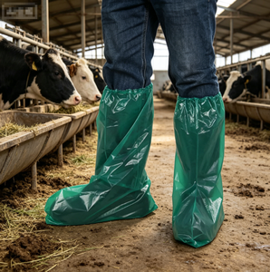 Copriscarpe Alti Impermeabili Monouso, Protezioni Elastiche Sigillate per Stivali da Fattoria per Prevenire il Fango e la Contaminazione Batterica - Product Image 3