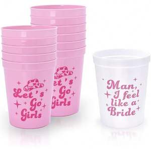 Vaso de Plástico Rosa para Despedida de Soltera, Let's Go Girls, para Fiestas de Boda y Damas de Honor, Promocional - Product Image 6