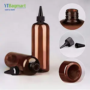 Mini 20ml Plastic Black Squeeze Lotion Bottles for Saucecap Pharmaceutical Hair Oil Shampoo Dish Soap