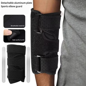 Attelle de coude double plaque réglable en néoprène de haute qualité, élastique et respirante, pour le soulagement de la <span class=keywords><strong>tendinite</strong></span> - Product Image 2