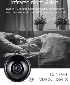 Caméra de sécurité sans fil miniature HDWificampro 1080P avec capteur CMOS, audio bidirectionnel, <span class=keywords><strong>d</strong></span>étection de mouvement, vision nocturne, enregistrement vidéo - Product Image 4