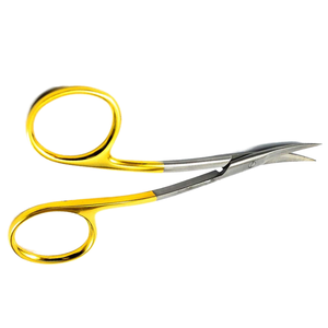 กรรไกรผ่าตัด TC Gold One Blade SuperCut Iris ผลิตจากสแตนเลสสตีลผสมทังสเตนคาร์ไบด์ แบบโค้งและแบบตรง - Product Image 1
