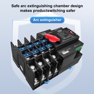 TOMZN Din Rail 3-фазный As 4P 63A 100A 125A <span class=keywords><strong>220V</strong></span> 230V двойной переключатель автоматической передачи мощности бесперебойный - Product Image 2