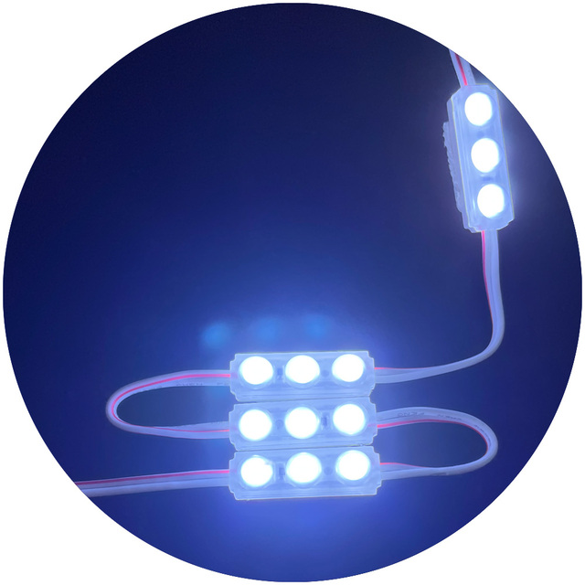 3 Chips Lens Signage Channel Letter DC12V 1W Mini Warm White Pure White Led Modules for Light Advertising and Backlighting