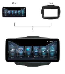 Android 12 écran tactile 12.3 pouces GPS Tracker 360 caméra arrière 2din Radio Auto électronique voiture lecteur DVD pour Jeep Renegade 2016 - Product Image 4
