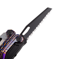 Pince multifonction tactique portable 20-en-1 pour extérieur, avec lame en acier Damas, usinée CNC de haute précision, clé à molette, plus de 500 points de torsion, lame de scie en titane et lime