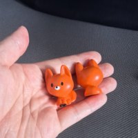 Figura Miniatura de Zorro 3D de Resina de Dibujos Animados, Pequeño Adorno para Jardín, Bombas de Baño, Juguetes para Niños, Slime y Plastilina