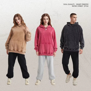 Sudadera con Capucha Personalizada para Hombre, Estilo Vintage Lavado, Tejido Grueso 100% Algodón, Estampado Moderno, Sudadera Lisa a la Moda para Hombre - Product Image 3