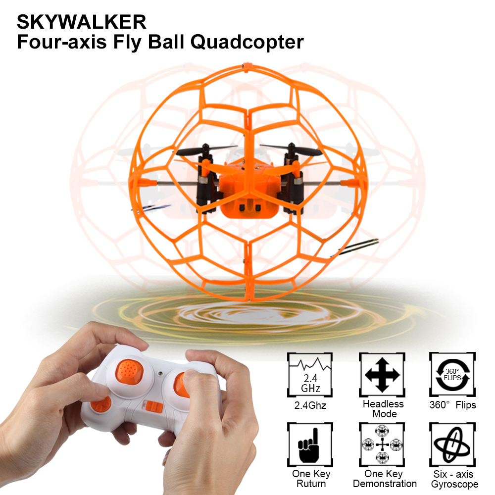 スカイウォーカー2.4G壁クロールUFOミニドローン360回転落下耐性