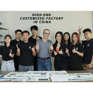 Đồ Nội Thất Bàn 8 Ghế Phòng Ăn Cao Cấp Bộ Bàn Ăn Bọc Vải Kết Cấu Bằng Gỗ Lá Vàng - Product Image 6