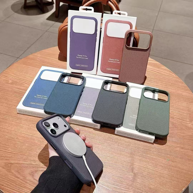 Trending Products 2026 New Arrivals TechWoven Design Shockproof Case for 17 17Air 17Pro Artificial Leather