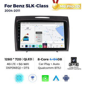 Lecteur multimédia de voiture MEKEDE M6 3D 2K pour Mercedes-Benz Classe <span class=keywords><strong>SLK</strong></span> R171 2004 - 2011 avec BT GPS - Product Image 4