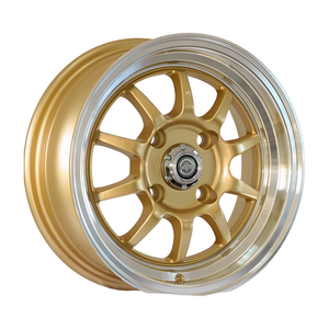 Piezas de automóvil tamaño pequeño Jy, ruedas <span class=keywords><strong>doradas</strong></span> de 14 pulgadas, <span class=keywords><strong>llantas</strong></span> cóncavas profundas, <span class=keywords><strong>llantas</strong></span> de aleación - Product Image 1