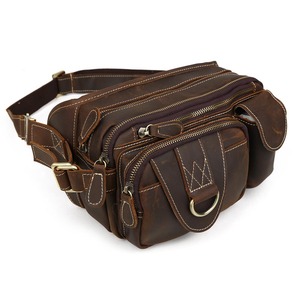 Personnalisé Rétro Vintage Hommes Grande Capacité <span class=keywords><strong>En</strong></span> <span class=keywords><strong>Cuir</strong></span> De Vache Véritable Sac <span class=keywords><strong>Banane</strong></span> Sac de Taille Pour <span class=keywords><strong>Homme</strong></span> - Product Image 1