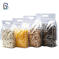 Bolsa Transparente con Asa y Cierre de Cremallera en Forma de U, con Fondo Plano, para Frutos Secos, Granos y Alimentos, Venta de Fábrica Lebei Packing