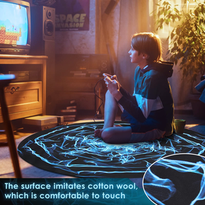 Địa hình chơi game Ghế mat Thảm tròn Ghế mat sàn chơi game thảm chống trượt ghế thảm sàn bảo vệ phòng 47 inch - Product Image 6