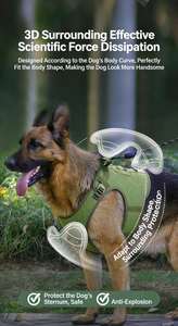 Arnés para Perros Grandes, Arnés Táctico <span class=keywords><strong>con</strong></span> Diseño Anti-Tirones y Anti-Explosión, y Correa de Velcro para Razas de Perros Grandes - Product Image 3
