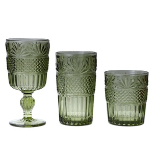 Gobelet en verre vert jade, fourni par l'usine, pour l'Amérique du Nord/le Moyen-Orient - Solution tout-en-un pour bistro/brunch/hôtel/restaurant - Product Image 2