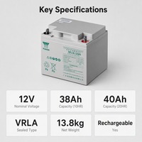 Batterie UPS YUASA NPL38-12 12V 38Ah rechargeable VRLA Gel pour alimentation électrique UPS