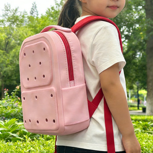 <span class=keywords><strong>Sac</strong></span> à <span class=keywords><strong>dos</strong></span> scolaire imperméable en silicone de taille moyenne (20-36L) avec logo personnalisé, couleurs acidulées et fermeture éclair, pour petites filles - Product Image 2