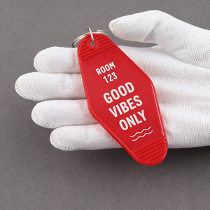 Custom Metal Hotel Keychain Classic Motel Tag for Hospitality Gift Bulk Order - Product Image 1