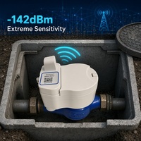 Medidor de Agua Inteligente LoRaWAN, IP68 Impermeable, Inalámbrico, Integración AMR/AMI/BMS, LoRa IoT, Proyecto para Edificios de Apartamentos