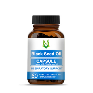 Cápsulas de aceite de semilla negra OEM ODM 800mg aceite de semilla de Nigella orgánico prensado en frío Thymoquione Boost Immunity suplemento sanitario - Product Image 1
