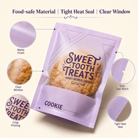 Sacs d'emballage pour biscuits imprimés sur mesure, qualité alimentaire, avec fenêtre transparente, thermoscellables, pour boulangerie, biscuits, en-cas