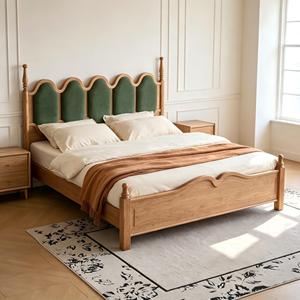 Lussuoso Letto Singolo Regolabile in Legno di Frassino con Testiera Imbottita in Tessuto, Letto Morbido con Imbottitura Ecologica - Product Image 3