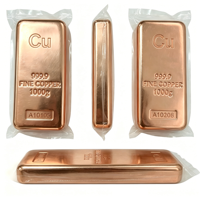 1Kg Barre de Cuivre Coulée et Estampée Pure à 999,9% pour Investissement et Collection / Lingot de Cuivre