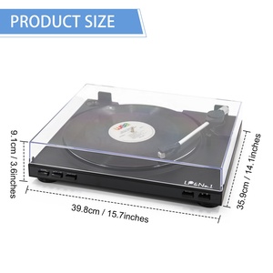 Pemutar LP Retro Kustom dengan Pengembalian Otomatis Penuh & Gramofon dengan Tautan PC/LP <span class=keywords><strong>3</strong></span> Kecepatan - Product Image 5