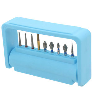 Support de fraises dentaires haute vitesse S013A, boîte en plastique à 9 trous pour instruments dentaires avec diamètre de tête de 1,6 mm et tige de 3/16 po - Product Image 5